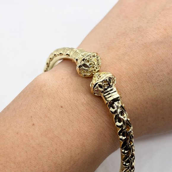 Embrace the Luxe Life with Our Gold Filled Open Cuff Bracelet, Gold Filled Brace - Picture 3 of 6